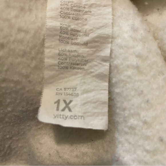 Yitty Fabletics Major Label EP Pullover Hoodie | Women’s | Ivory | Size 1X - Picture 5 of 6